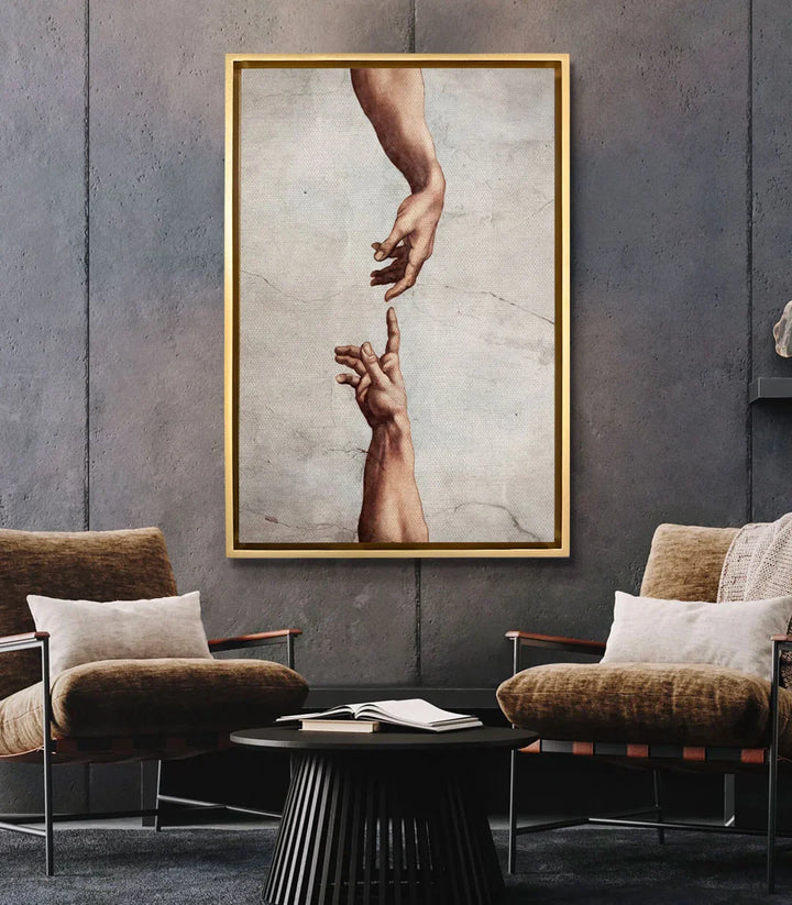 Cuadro La Creación de Adán decoración interior salón moderno — Massinart