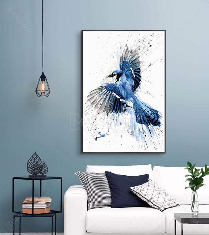 Acuarela Arrendajo Azul — Massinart