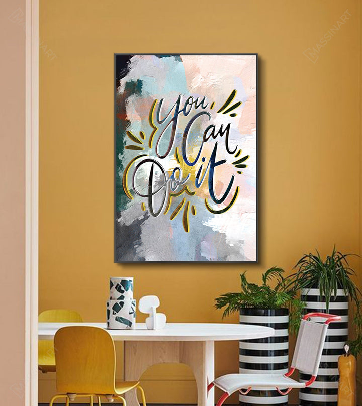 Cuadro You can do it en salón y despacho — decoración de pared moderna Massinart