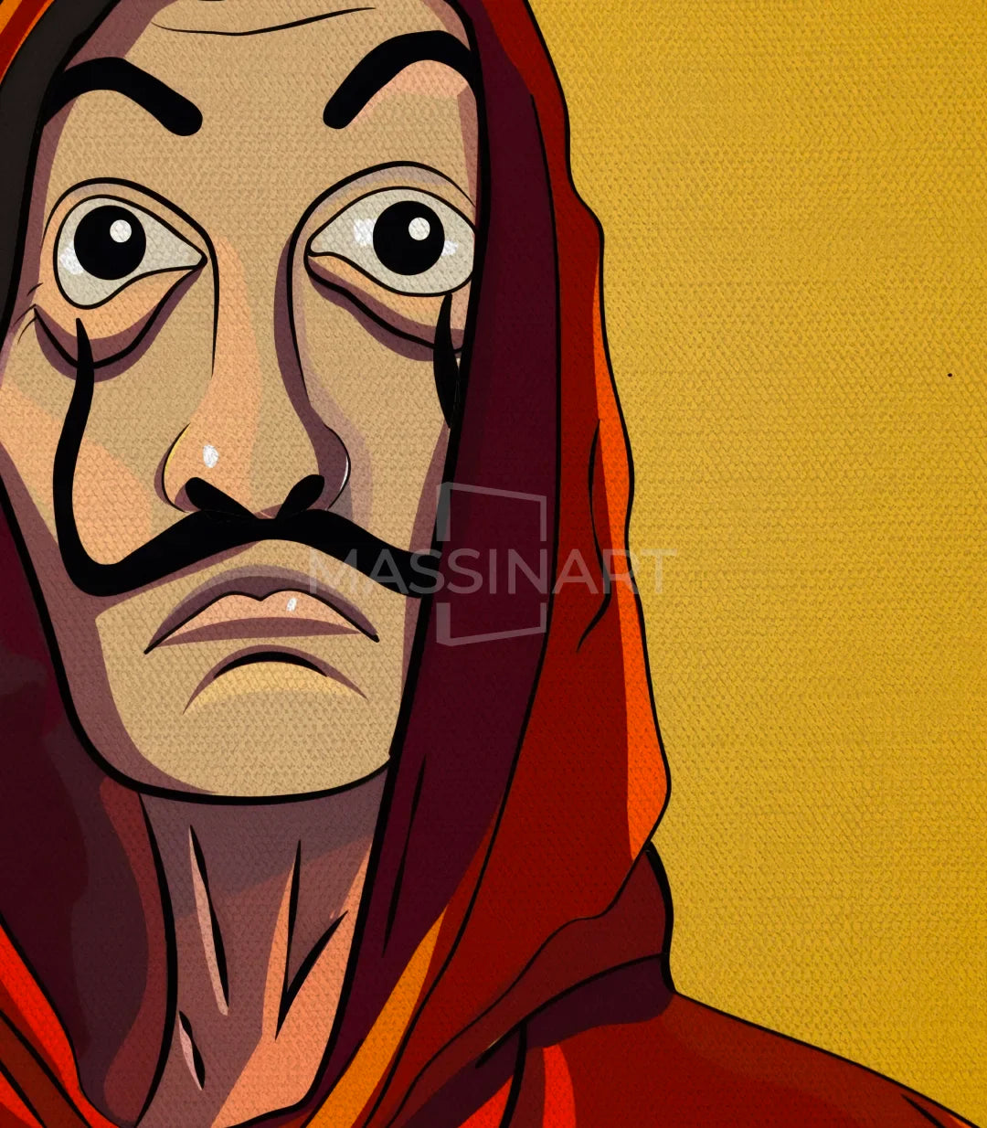 Cuadro La Casa de Papel Massinart — embalaje envío listo para colgar