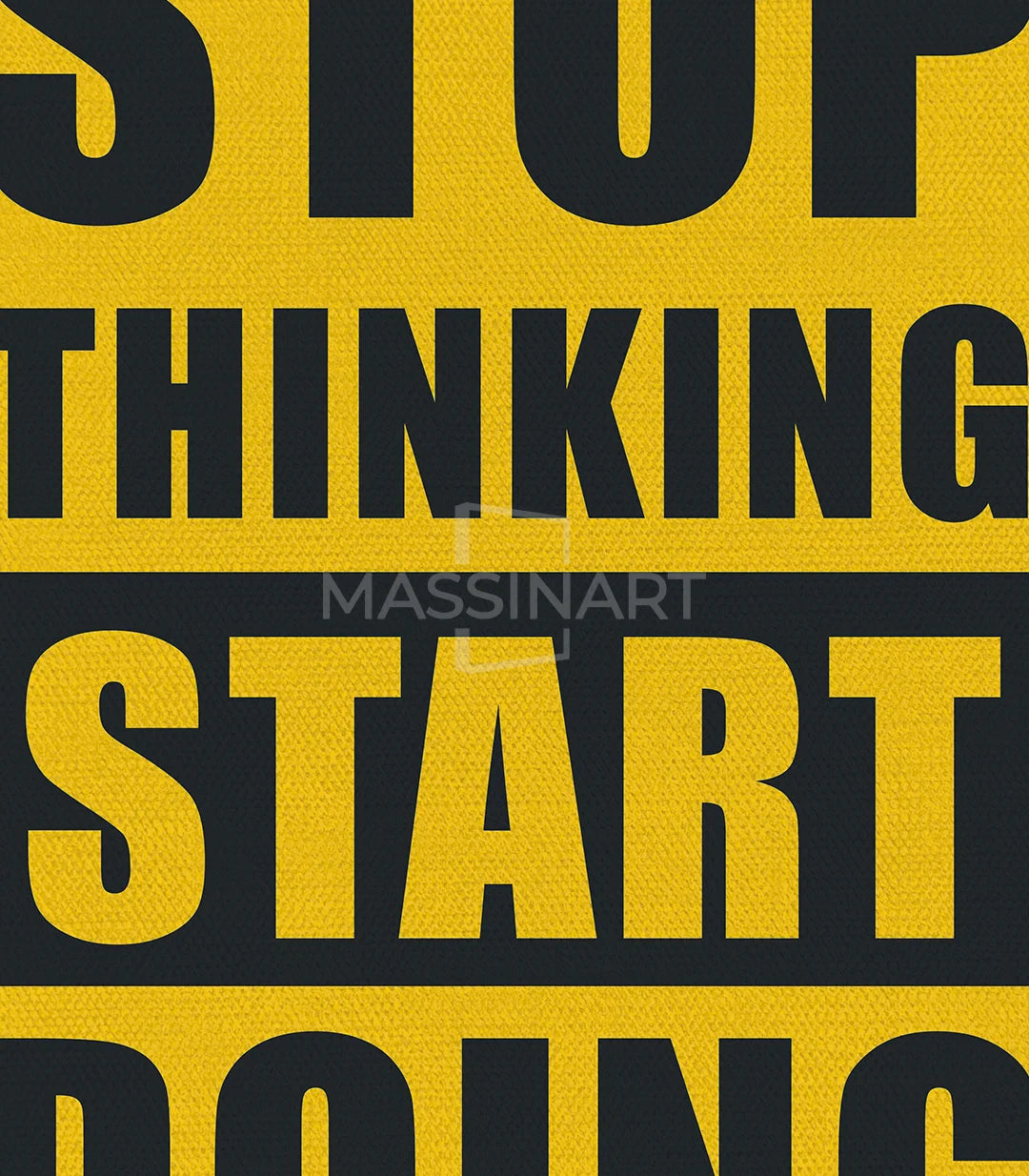 Ambiente de pared con cuadros motivacionales en negro y amarillo — Massinart