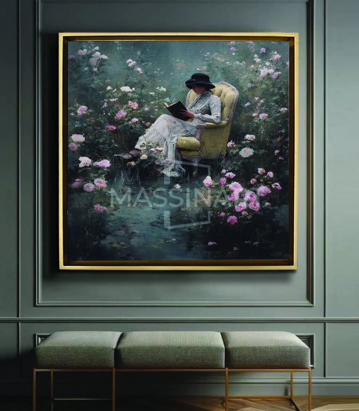 Cuadro Floral Escape en decoración de interior y salón — Massinart