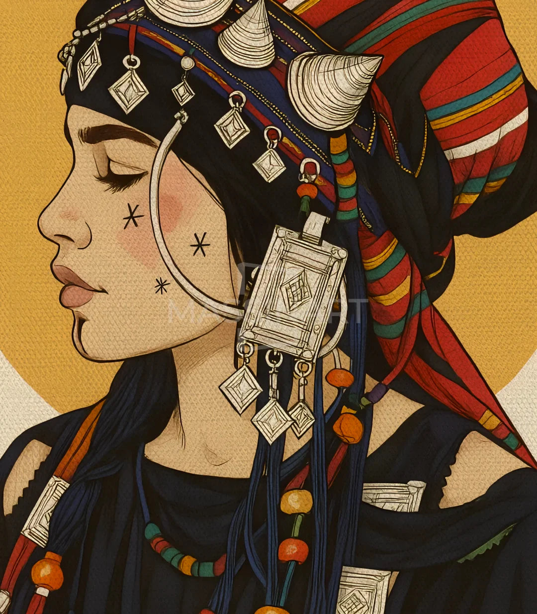 Cuadro Amazigh Pride embalado y listo para colgar — envío seguro Massinart