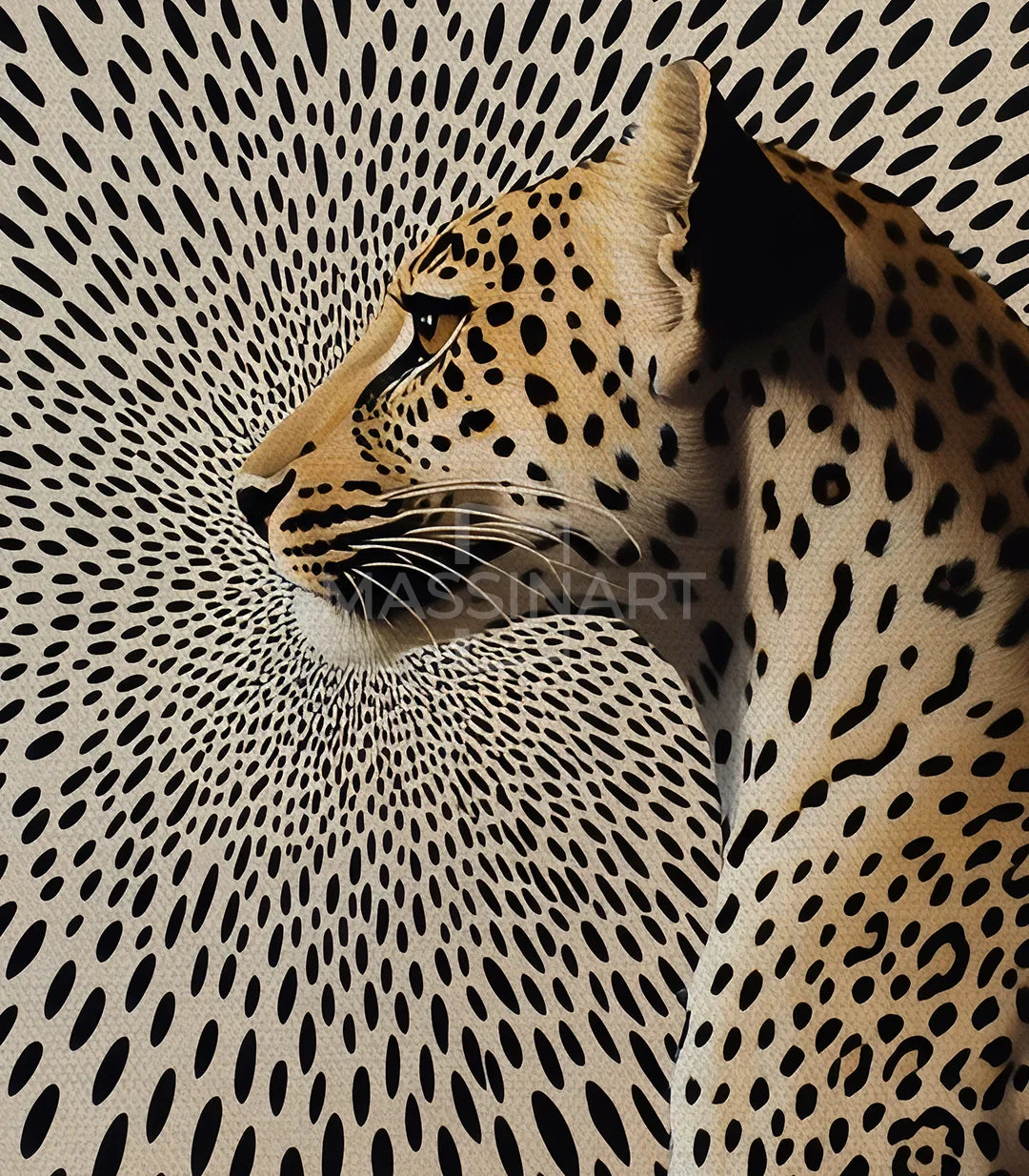 Cuadro Leopard Massinart — embalaje y envío listo para colgar