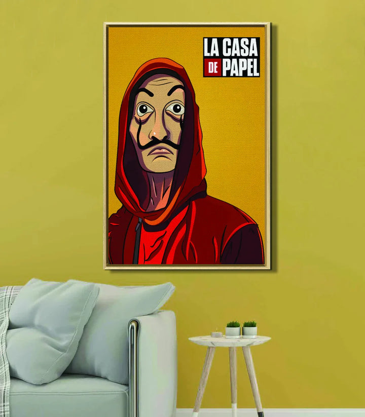 Cuadro La Casa de Papel decoración interior estilo pop-art arte mural Massinart