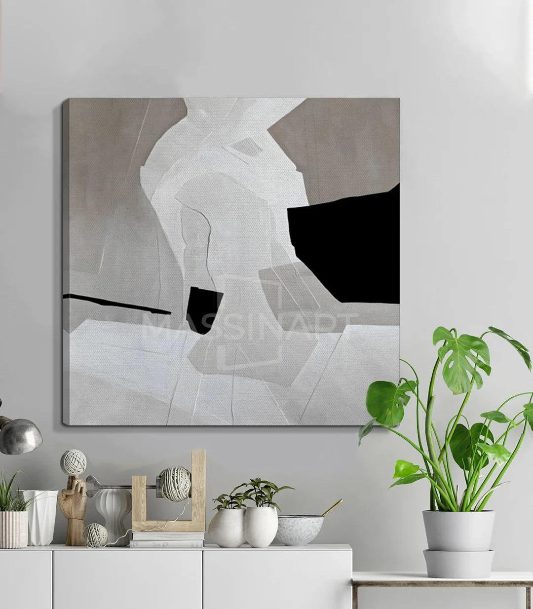 Cuadro Shadow Drift en variante de color, decoración de dormitorio moderno — Massinart