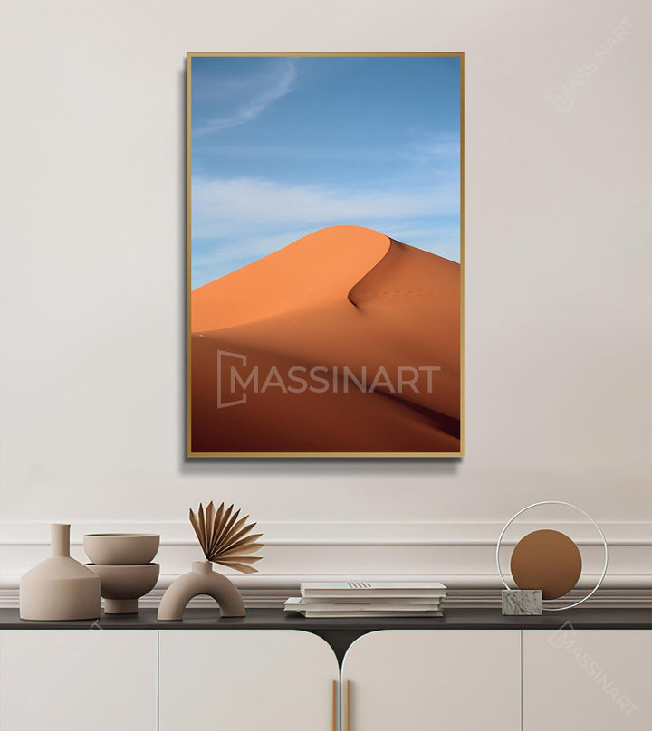 Cuadro Desierto de Marruecos en ambiente de salón contemporáneo — Massinart