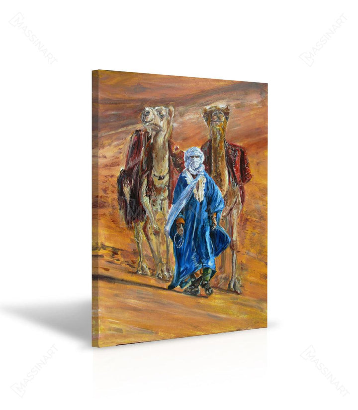 Cuadro Touareg into Desert en salón moderno — decoración mural con arte sahariano, Massinart