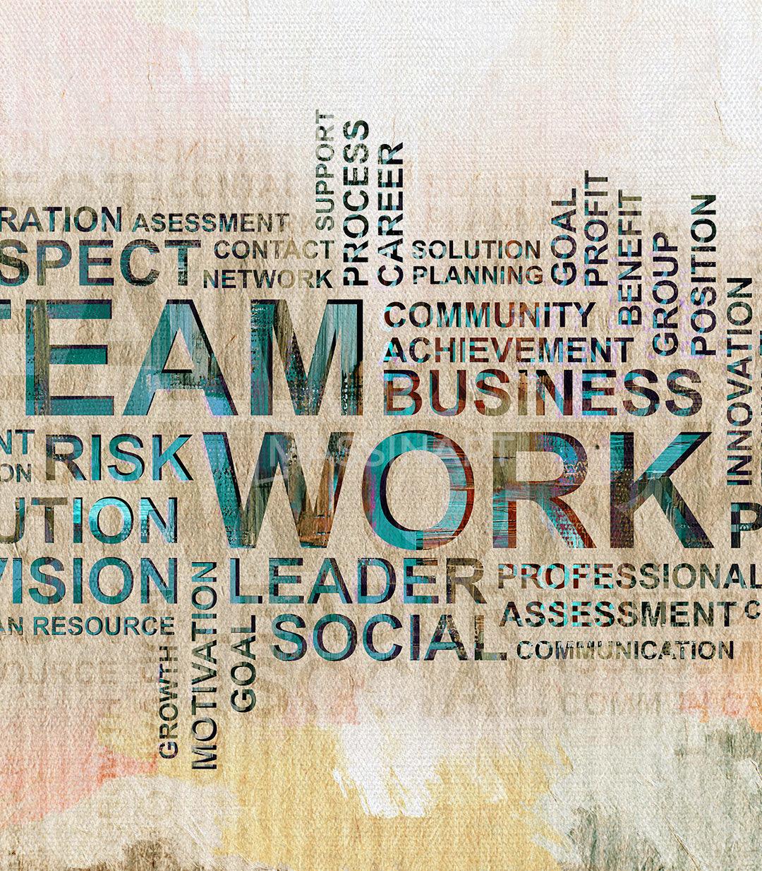 Cuadro Teamwork Massinart embalaje protegido listo para colgar