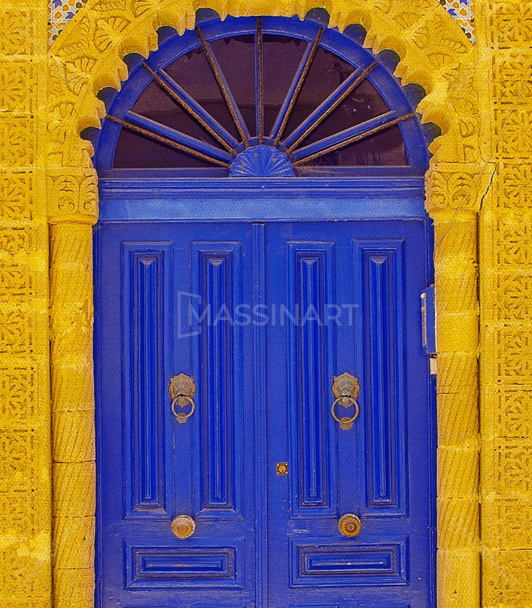 Cuadro puertas marroquíes tríptico decoración pared salón — Massinart