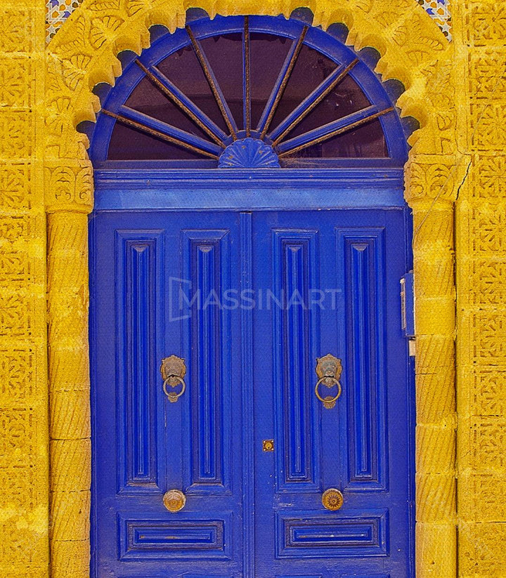 Cuadro puertas marroquíes tríptico decoración pared salón — Massinart