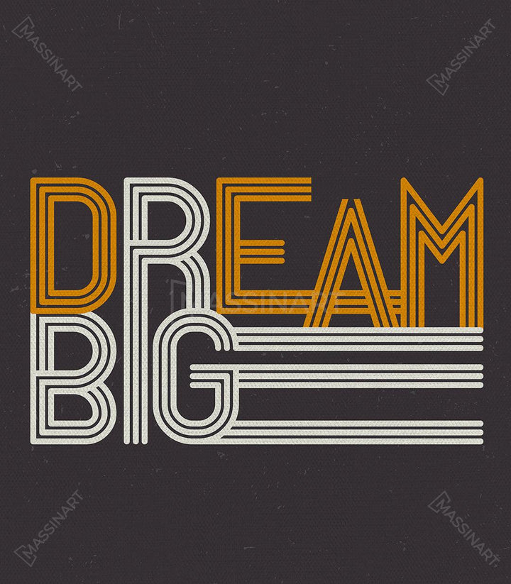 Cuadro Work Hard Dream Big Massinart — embalaje y kit de colgado incluido