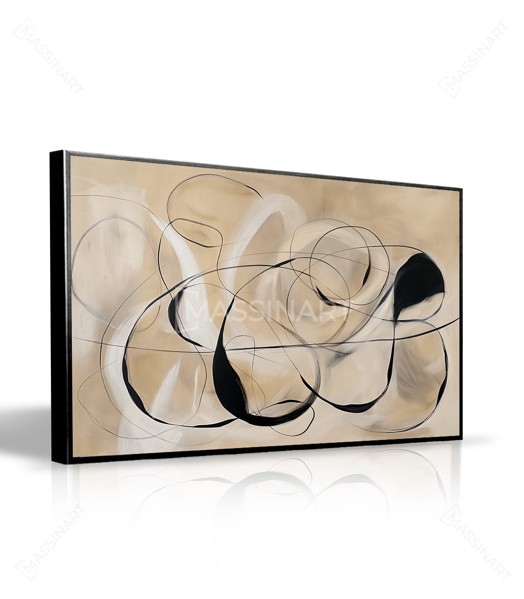 Cuadro Stoic arte abstracto horizontal — composición geométrica minimalista, Massinart