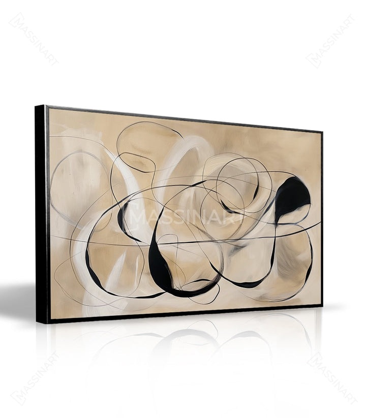 Cuadro Stoic arte abstracto horizontal — composición geométrica minimalista, Massinart