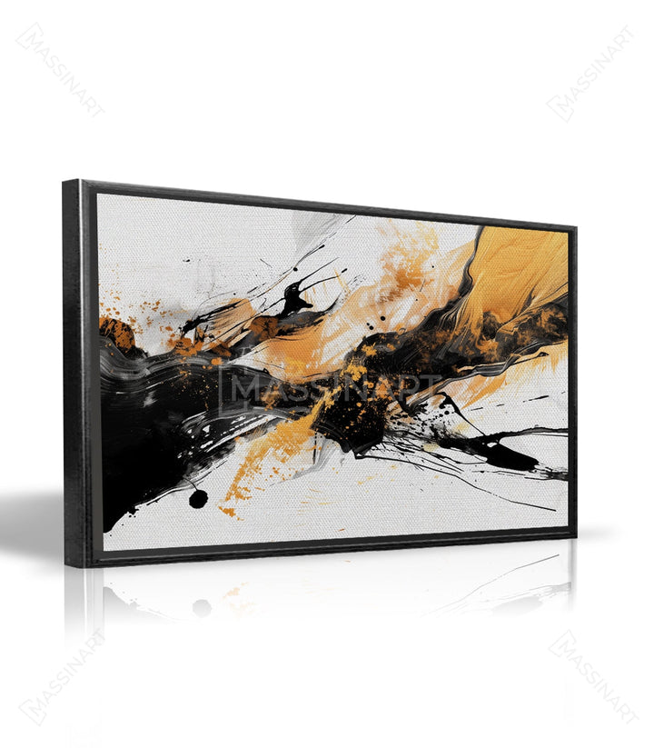 Cuadro Impact ambientado en salón — lienzo abstracto moderno Massinart