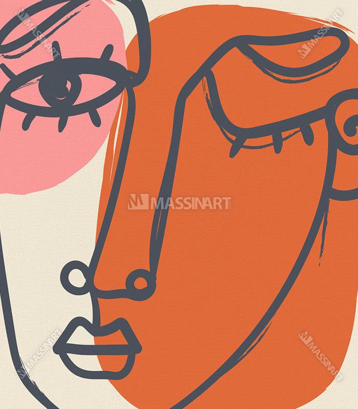 Cuadro Mood Style line art Massinart — embalaje listo para colgar