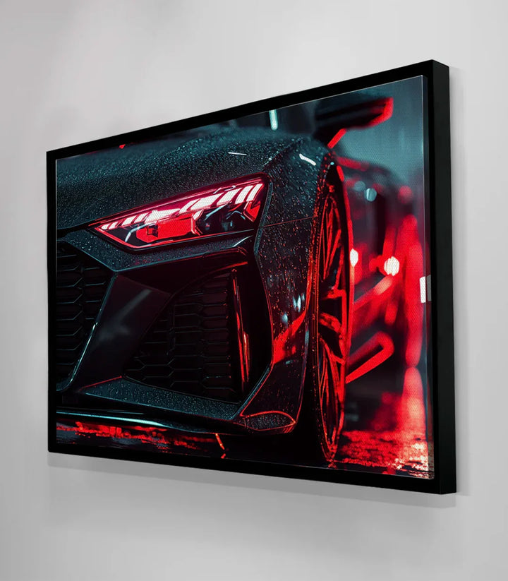 Cuadro sport car luminoso luces traseras rojas Massinart